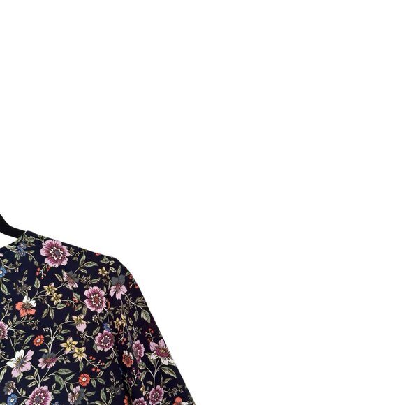 Loft Floral Tie Neck Blouse - Picture 5 of 7